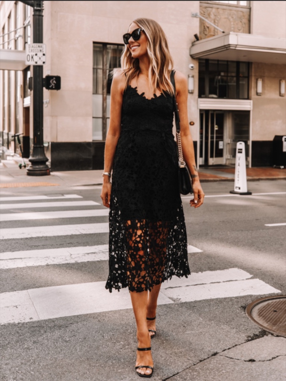 ASTR the Label Lace V-Neck Midi Dress